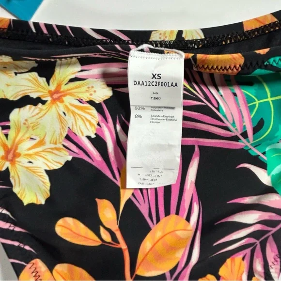 Cupshe NWT Black and Yellow Floral Bikini Size XS - Picture 4 of 4